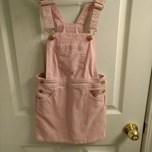 H&M pink corduroy skirt with overalls perfect for